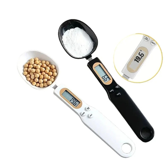 Báscula Digital de Cocina de Precisión - 500g/0.1g Pantalla LCD, Cuchara Medidora con Pilas para Harina, Leche y Café - Fácil de Limpiar, Alta Precisión