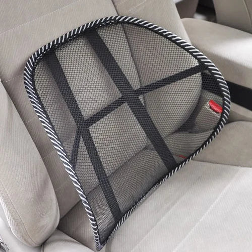 Soporte de  Espalda  para Silla de Oficina o Coche con Malla Super Tensa y Perlas de Masaje, Corrige la Postura y Alivia el Dolor Lumbar x2